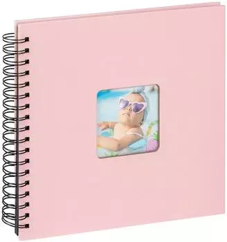 walther design Fotoalbum rosa 26 x 25 cm mit Cover-Ausstanzung Fun SA-108-BR