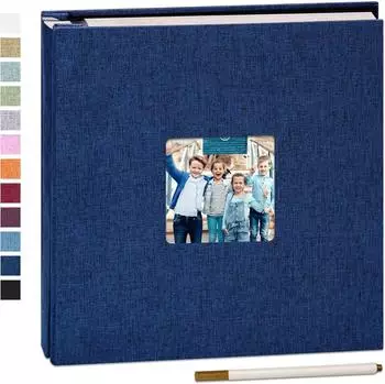 LuxusKollektion Selbstklebendes Fotoalbum mit Leineneinband, 60 Seiten, 33x32cm