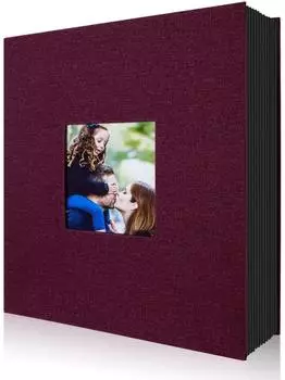 LuxusKollektion Einsteckalbum 400 Taschen 10x15 Leinen violett