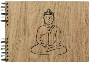 Exacompta Fotoalbum ZEN Spiralbindung 50 schwarze Seiten, Eiche 32x22cm (15041E)