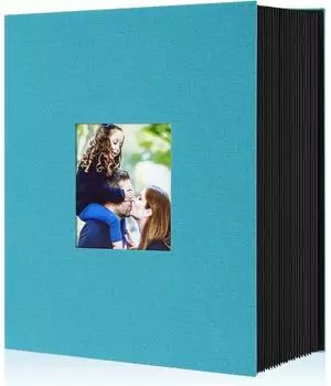 LuxusKollektion Leinen Einsteckalbum XXL für 1000 Fotos 10x15cm Hochformat, Teal