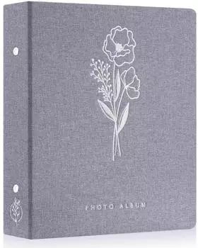 LuxusKollektion Einsteckalbum 10x15cm 400 Taschen, Leinen, grau