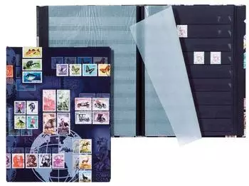 PAGNA Briefmarkenalbum "Porto" A4, 16 Seiten, schwarze Blätter (30123-15)