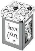 Fotogeschenkbox Surprise 8,5x8,5x13,5 Grau Fb280d