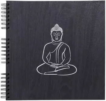 Exacompta Zen Spiralgebundenes Fotoalbum, 60 schwarze Seiten, 32x32cm, Ebenholz (15142E)