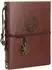 LuxusKollektion Leder Scrapbook Fotoalbum groß 27,5x20,5cm, braun, 60 schwarze Seiten