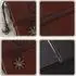 LuxusKollektion Leder Scrapbook Fotoalbum groß 27,5x20,5cm, braun, 60 schwarze Seiten