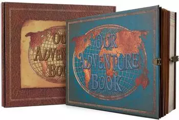 LuxusKollektion Scrapbook &bdquo;Unser Abenteuerbuch" 180 Seiten, blau, 25x20cm