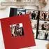 LuxusKollektion Einsteck-Fotoalbum Leinen 600 Fotos 10x15cm rot Hardcover mit Fenster