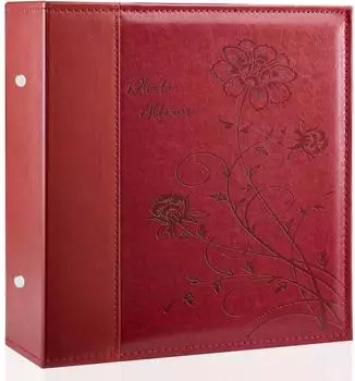 LuxusKollektion Einsteck-Fotoalbum Leder, rot, 10x15cm, 600 Fotos