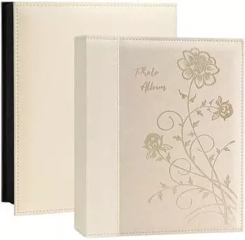 LuxusKollektion Einsteck-Fotoalbum 10x15cm 400 Fotos Ledercover beige