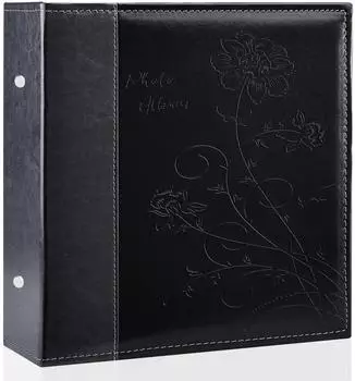 LuxusKollektion Einsteck-Fotoalbum 10x15cm, 1000 Fotos, Leder, schwarz