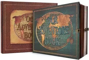 LuxusKollektion Scrapbook "Unser Abenteuerbuch" 180 Seiten, grün, 25x20cm
