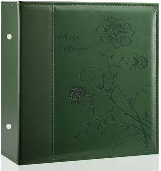 LuxusKollektion Einsteck-Fotoalbum 10x15cm, 1000 Fotos, Lederoptik, dunkelgrün