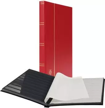Leuchtturm BASIC 32 Einsteckbuch, rot, 32 schwarze Seiten (309224)