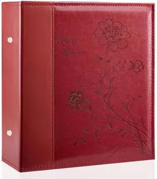 LuxusKollektion Einsteck-Fotoalbum Leder 400 Fotos 10x15cm rot