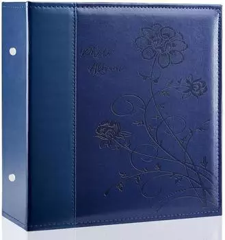 LuxusKollektion Einsteck-Fotoalbum 10x15cm, 1000 Fotos, Leder, blau