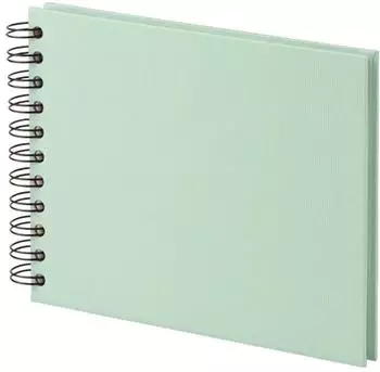 Rössler Papier SOHO Mini Fotoalbum Wire-O, weiße Seiten, mint, 195x145mm (1329452651)