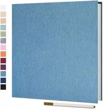 LuxusKollektion Selbstklebendes Fotoalbum Leinen, himmelblau, 33x32cm, 40 Seiten
