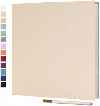 LuxusKollektion Selbstklebendes Fotoalbum Leinen, beige, 33x32cm, 40 Seiten