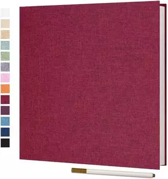 LuxusKollektion Selbstklebendes Fotoalbum Leinen, rot, 28x27cm, 40 Seiten
