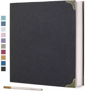 LuxusKollektion Fotoalbum selbstklebend, Hardcover, 60 Seiten, 30x30cm, schwarz