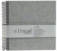 goldbuch 12919, goldbuch Spiralalbum Linum 20x20 40 beige Seiten grau