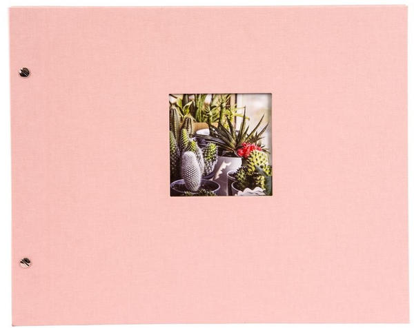 Goldbuch Schraubalbum Bella Vista 39x31/40 rose (schwarze Seiten)