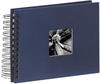 Hama 90152, Hama Spiral-Album Fine Art, 24x17 cm, 50 schwarze Seiten, Blau