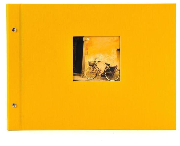 Goldbuch Schraubalbum Bella Vista 39x31/40 gelb (schwarze Seiten)