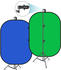 Neewer 2-in-1 Collapsible Backdrop 1,5x2m mit Aufsteller blau/grün
