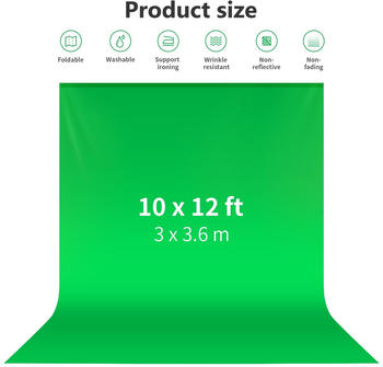 Neewer Collapsible Backdrop 3x3,6m gr&uuml;n