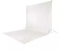 hama 00021156 Fotostudio-Hintergrund, Stoff, 2,95 x 6 m, Wei&szlig;