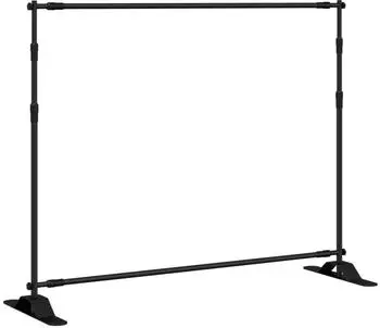vidaXL Hintergrundstative 2 Stk. schwarz 254x243cm Stahl (3187466)