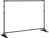 vidaXL Hintergrundstativ Schwarz 305x243 cm Stahl