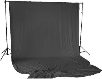 Bresser BR-D23 Hintergrundsupport 240x300cm inkl. schwarzem Hintergrundtuch 3x6m
