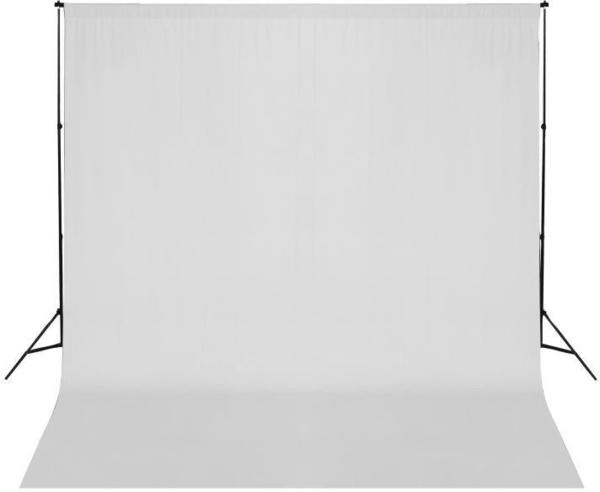 vidaXL Hintergrundsystem mit Tuch 600 x 300 cm weiß