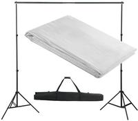 vidaXL Fotohintergrund-System 300 x 300 cm Wei&szlig;