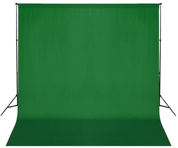 vidaXL Hintergrundsystem mit Tuch 600 x 300 cm grün