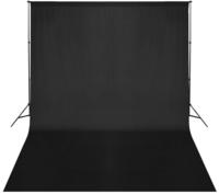 vidaXL Fotohintergrund-System 500 x 300 cm Schwarz