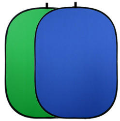 Quenox Falthintergrund 150 x 200 cm 2-in-1 grün-blau (Chroma Key)