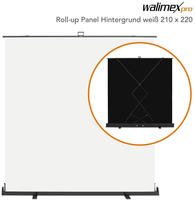 walimex pro 23210, Walimex pro Roll-up Hintergrund wei&szlig; 210 x 220 cm
