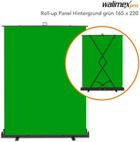 walimex 1023204, Walimex pro Hintergrund Roll-up Panel 165 x 220cm gr&uuml;n