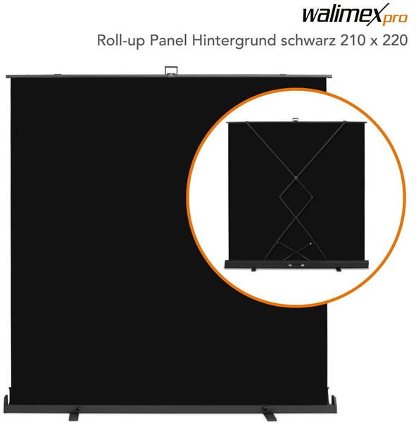 Walimex pro Roll-up Panel 210x220 schwarz