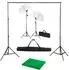 vidaXL Fotostudio-Set mit Hintergrund, Leuchten und Schirmen (3055087)