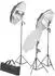 vidaXL Fotostudio-Set mit Lampen und Hintergrundsystem, schwarz (3055120)
