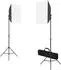 vidaXL Fotostudio-Set mit Leuchten, Hintergrundsystem und Reflektor (3067102)