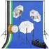 vidaXL Fotostudio-Set mit Leuchten, Schirmen, Hintergrund und Reflektor (3067101)