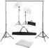 vidaXL Fotostudio-Set mit Hintergrund, Leuchten und Schirmen (3055089)