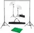 vidaXL Fotostudio-Set mit Hintergrund, Leuchten und Schirmen (3055084)